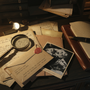 at home escape room kits — Nutty Orange mystery game