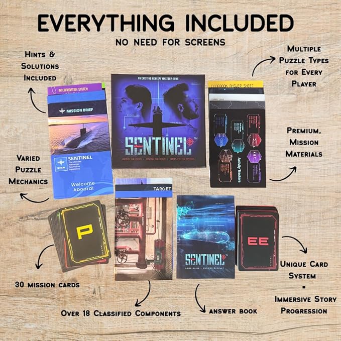 SENTINEL - Unique Escape Room Puzzle Board Game
