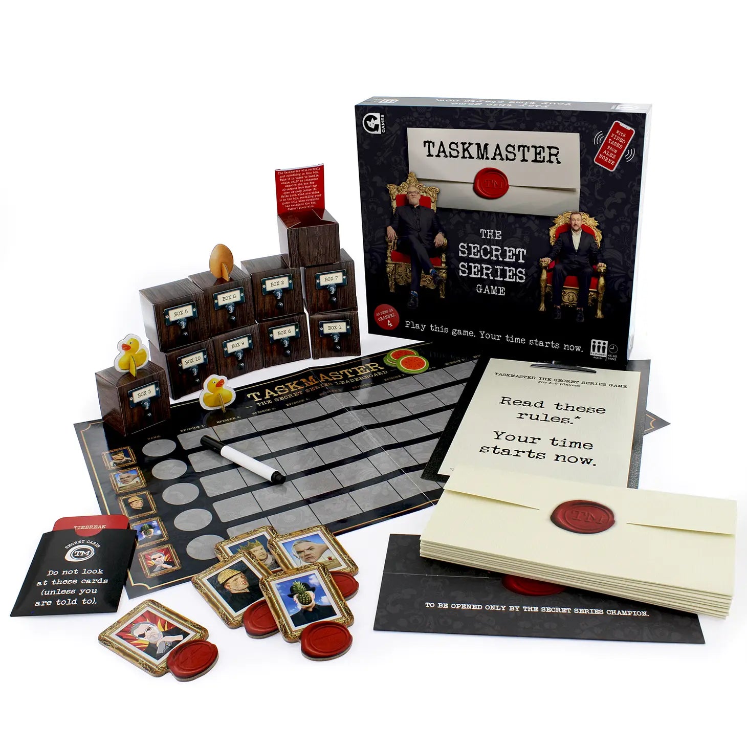 Taskmaster Card Example TASKMASTER: The Secret Series Game – Nutty Orange