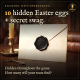 A letter sealed with black wax beside a candle and brass key: 10 hidden Easter eggs and secret swag in The Still Room